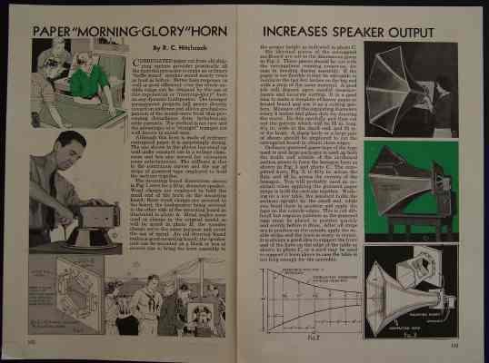 4′ Horn SPEAKER 1943 How-to Build PLANS Exponential