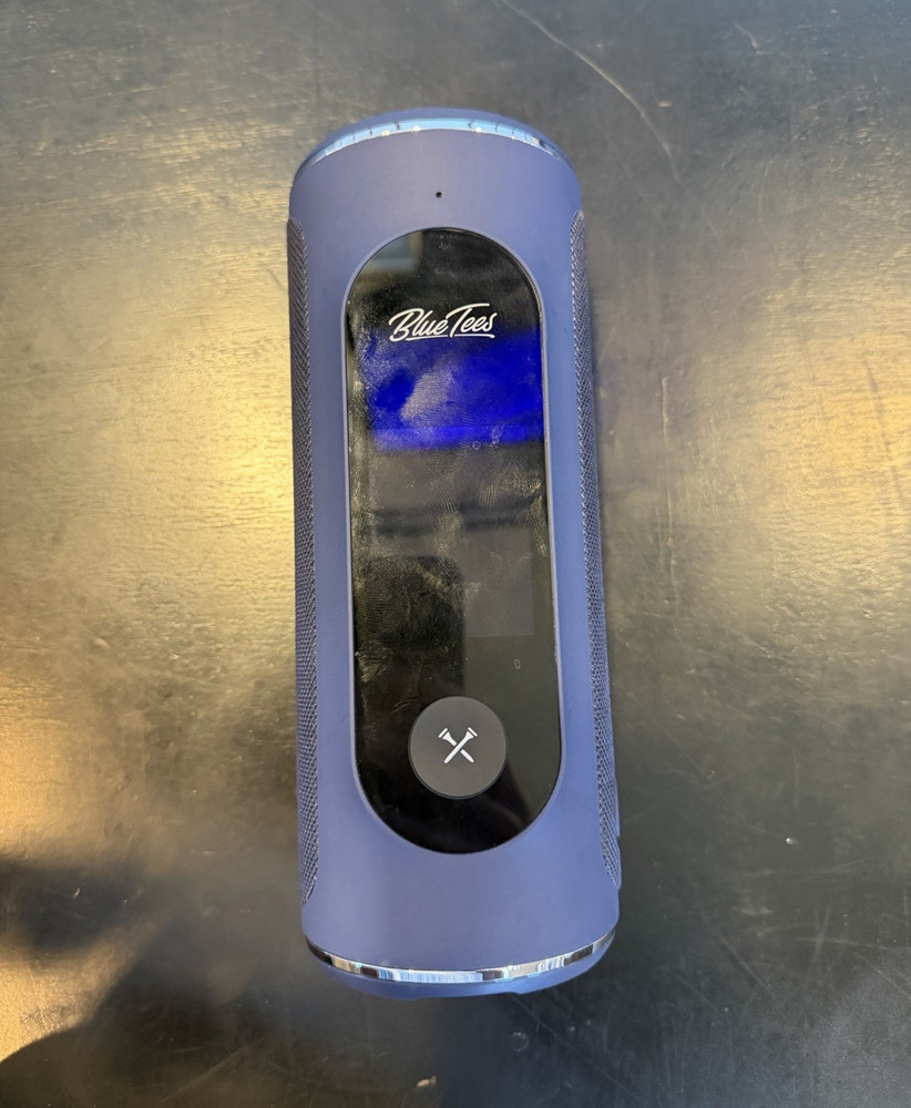 Blue Tees Player+ Bluetooth Portable Speaker, Blue Cylindrical Used