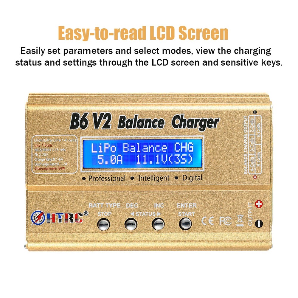 LiPo Battery Charger for LiPo/Li-ion/Life Battery(1-6s)NiMH/NiCd (1-15s) Charger