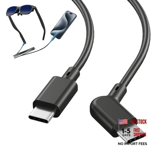 AR Smart Glasses USB-C Cable, 20Gbps USB 3.2 Gen2 Data & 60W Fast 6.6 FT（2M）