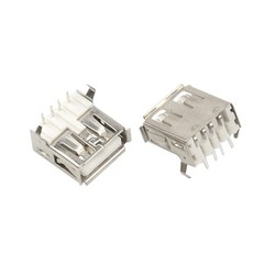 Right Angle Solder USB Standard 4 Pin Female Port Plug Jack Connector 100 PCS