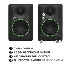 Mackie CR3.5 3.5-Inch Powered Studio Monitors with Tone Control, Pair