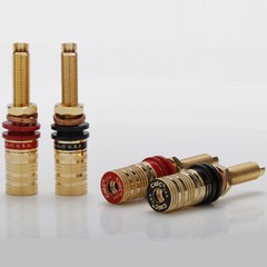 4Pcs HiFi Speaker Binding Post Gold Plated Audio Jack Sockets Plug Terminals