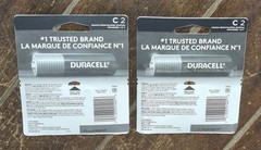 Lot of 2 Duracell 2 Pack C Alkaline 10 Years in Storage Batteries (March, 2033)