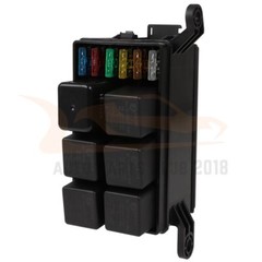 Automotive 12 Slot Relay Box 6 Way ATC/ATO Fuse Holder Block 12V 40A Universal