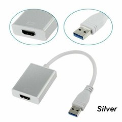 HD 1080P USB 3.0 to HDMI Video Cable Adapter For PC Laptop HDTV LCD Black Silver