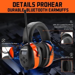 PROHEAR 033 2.0 Upgraded Bluetooth Hearing Protection AM FM Radio Headphones