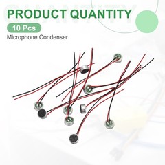 10Pcs Electret Microphone Condenser Pickup 6mm Pickup with 40mm Wire 60dB