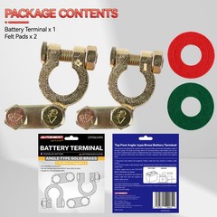 Top Post Angle Type Brass Car Battery Terminal Pole Connector Clamp Disconnect