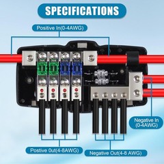 Fused Power Distribution Block Car Audio 4 Way Midi(Mini-Anl) Fuse Block 12V …