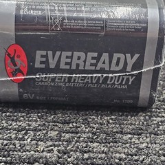 EVEREADY 1209 6V Battery Super Heavy Duty 6 Volt Battery Carbon Zinc Lantern