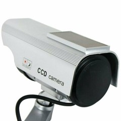 2 Pack Solar Power Fake Dummy Surveillance Security Camera CCTV & Record Light