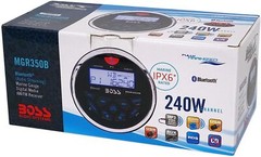 Boss Audio AM FM AUX USB Bluetooth Marine Boat Gauge Style Radio Stereo Receiver