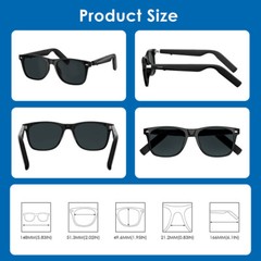 Bluetooth Smart Glasses with Speakers Eyewear Music translator Headphones Green