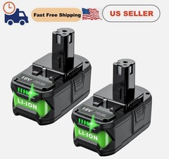 2 Packs 8.0Ah 18 Volt High Capacity for Ryobi P109 P191 Power Tools Battery