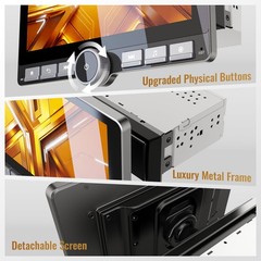Haudio Android Car Stereo 10.1″ Single Din with 360° 10.1inch 2+64G, black