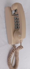 Western Electric Beige 2554 touch tone wall phone works