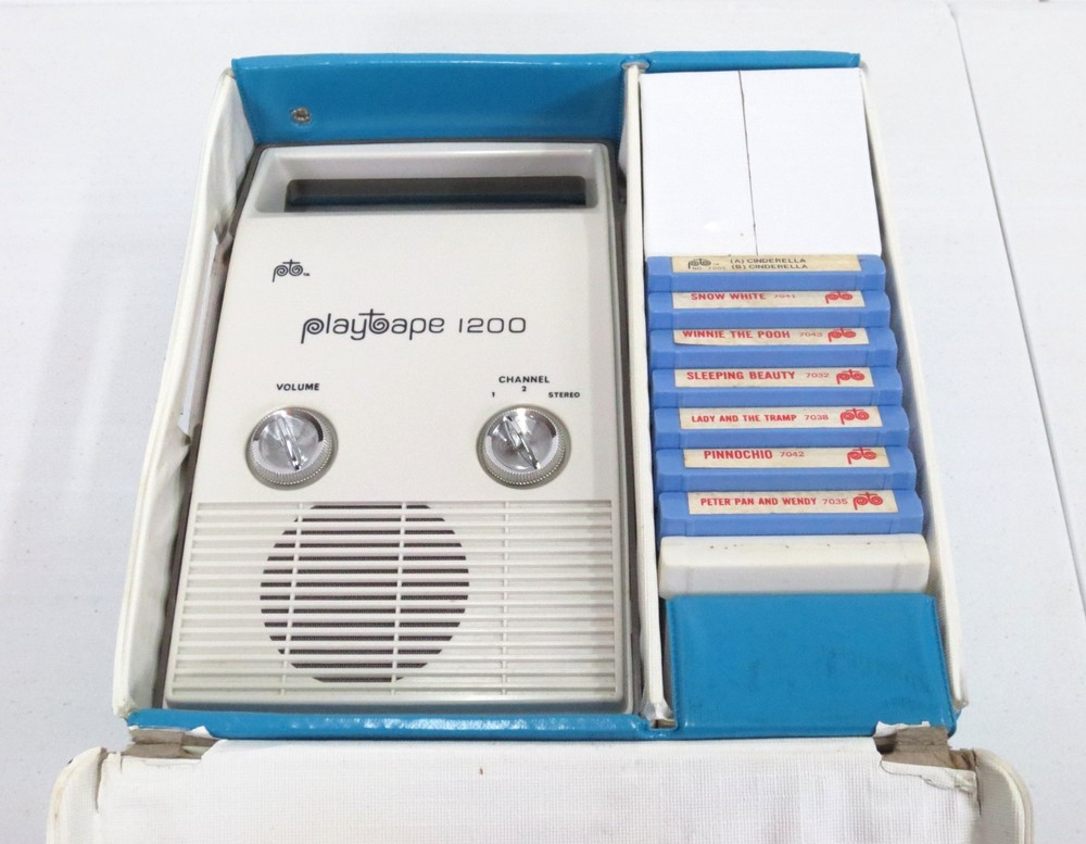 WORKING Vintage PlayTape 1200 with Case and 8 Tapes