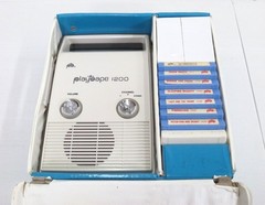 WORKING Vintage PlayTape 1200 with Case and 8 Tapes
