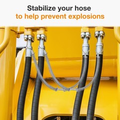 Explosion-Proof Hose Whip Check – 1/8″ Steel Wire Rope for Sandblaster Pneumatic
