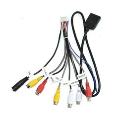 VIKNAN 20-pin RCA Output Cable for Android Car Radio Video Audio Adapter Cabl…