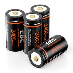 EBL 16340 CR123A USB Rechargeable Li-ion Battery 3.0V For Arlo Camera Lot