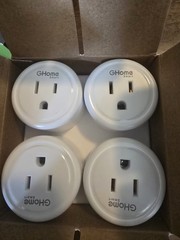 New-WiFi Smart Outlet Plug Works with Alexa and Google Home 4 Pack White GHome