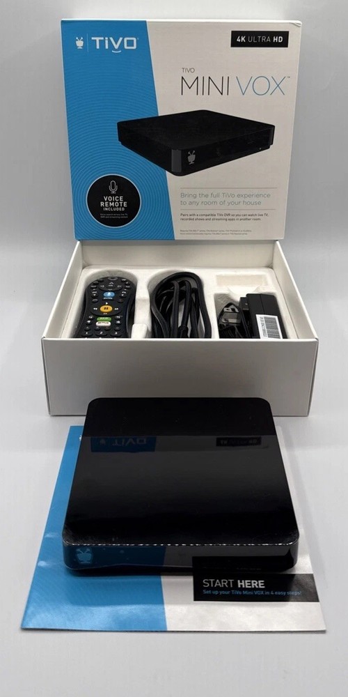 TiVo Mini VOX 4K UHD (TCDA95000) with Voice Remote HDMI Read