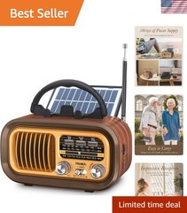 AM FM SW Retro Radio J-150: Portable Vintage Speaker with Quality Sound & USB