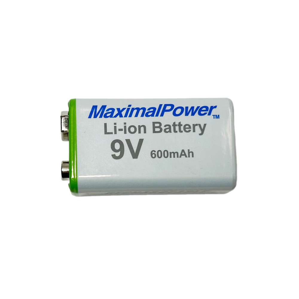 Refuelergy 9 Volt Li-Ion Rechargeable Battery HIGH CAPACITY 550mAh 9V Block
