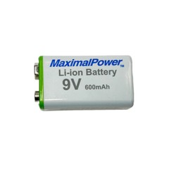 Refuelergy 9 Volt Li-Ion Rechargeable Battery HIGH CAPACITY 550mAh 9V Block
