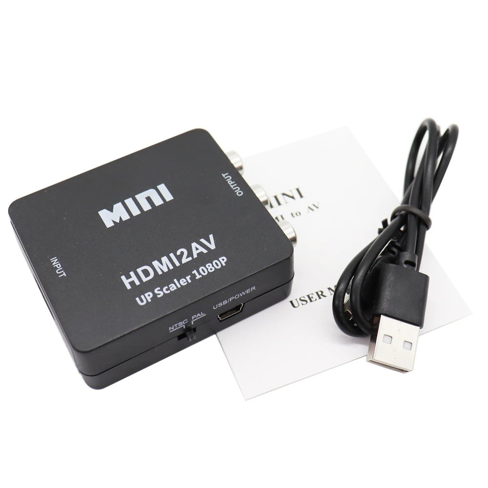RCA AV to HDMI HD Converter Composite CVBS Audio Video Adapter Wii NES SNES