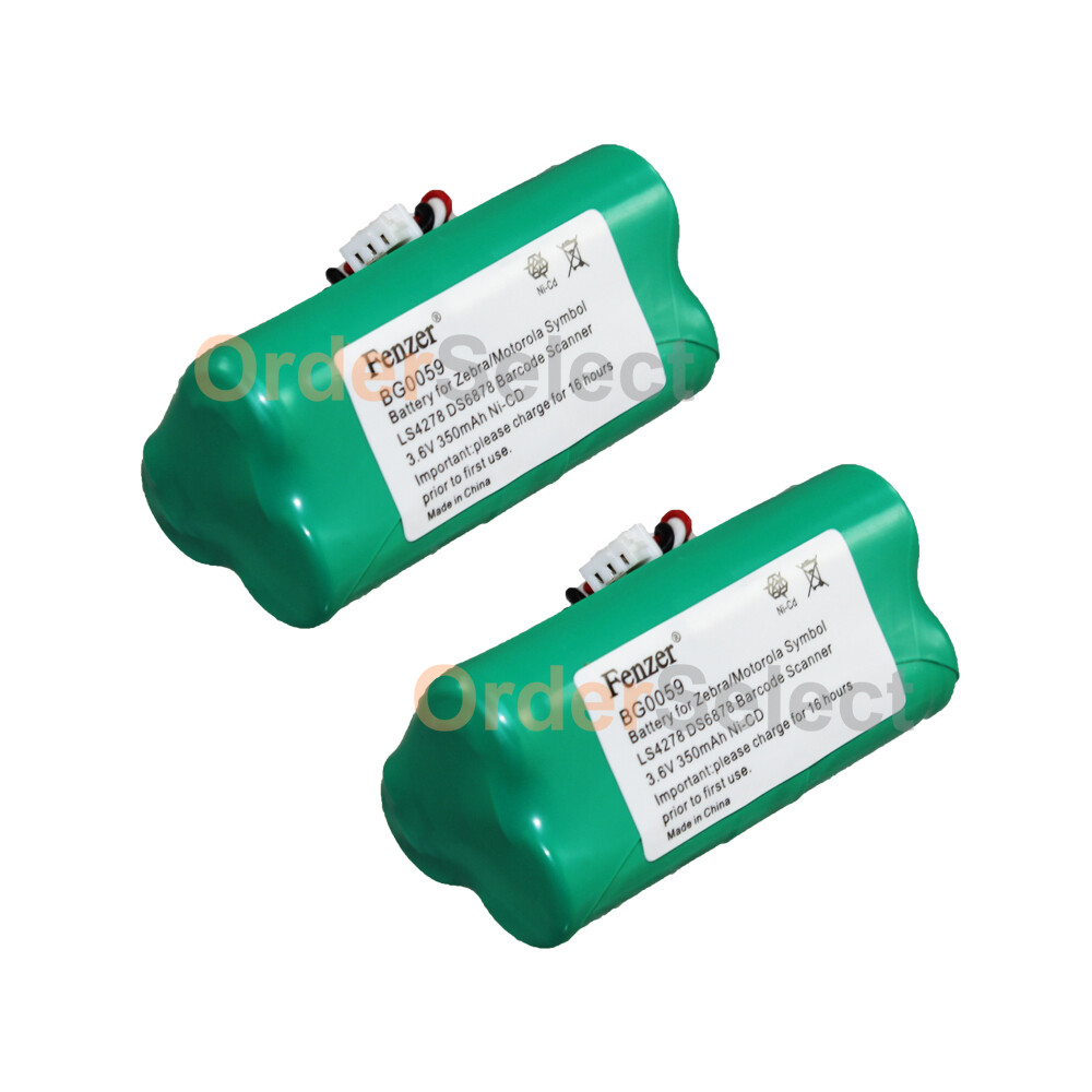 2X Fenzer OEM BG0059 BG059 Symbol Barcode Scanner Battery 3.6V 700mAh