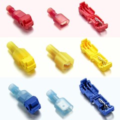 240PC SPADE TERMINALS T-TAP ELECTRICAL WIRE CONNECTOR ASSORTMENT KIT 120 PAIRS