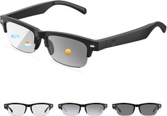 Lightweight AI Smart Glasses – Bluetooth, Photochromic Lenses, with Speakers