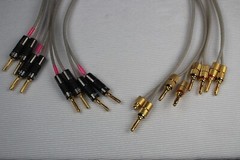 Qed Silver Special 25th anniversary edition Speaker Cable ( 4pc-2ft. ) mad in UK