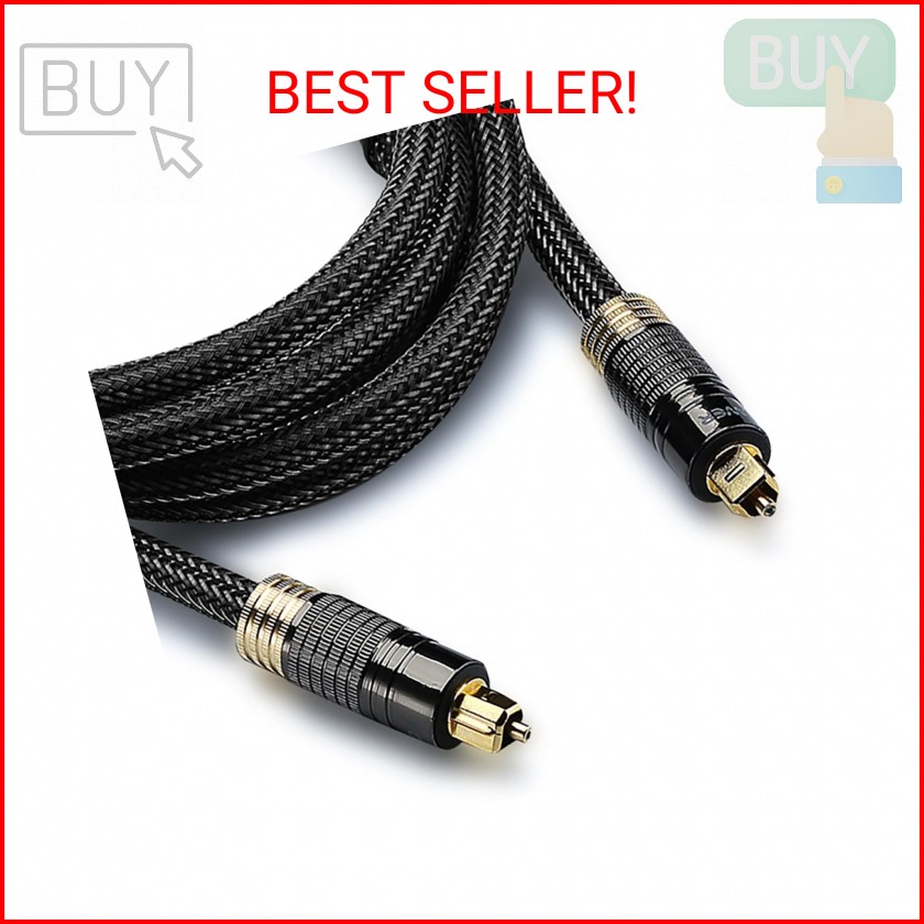 FosPower 24K Gold Plated Toslink Digital Fiber Optical Audio Cable (S/PDIF) – [Z