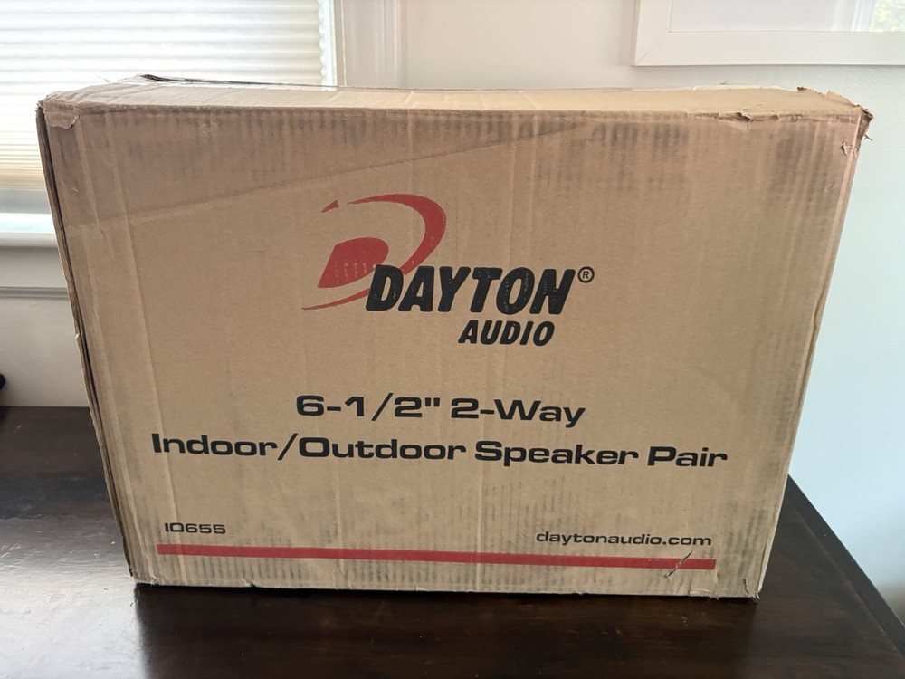 Dayton Audio IO655BT 6-1/2 2-Way 70V Indoor/Outdoor Speaker Pair Black
