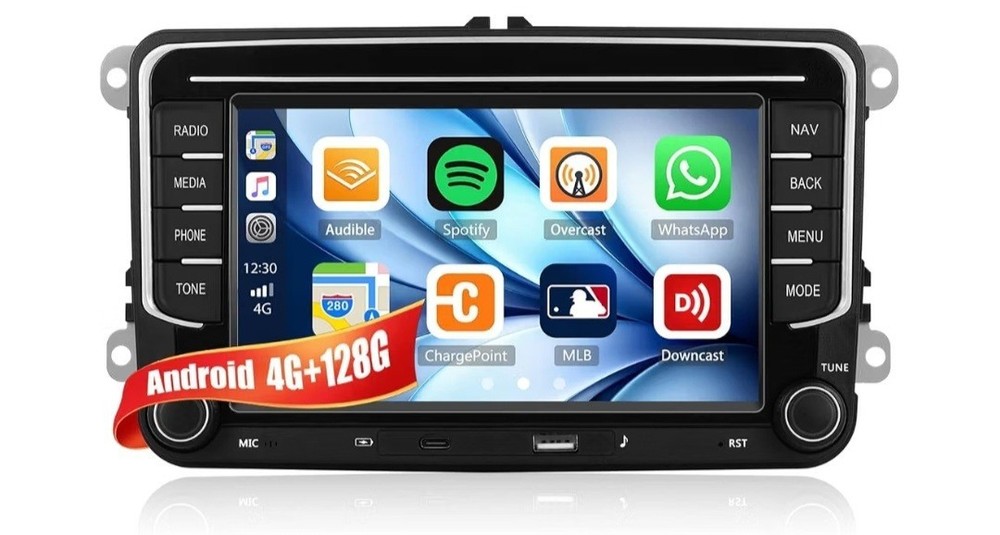 Android 15 VW Car Stereo 7″ Wireless CarPlay Android Auto 4GB+128GB GPS NEW