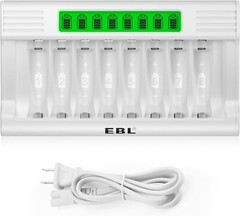 EBL 8-Bay AA AAA Battery Charger for NiMH AA AAA Rechargeable Batteries