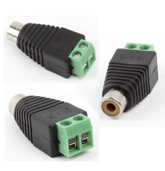 5-Pack RCA Female to AV Screw Terminal Audio Video Connector Adapter Converters