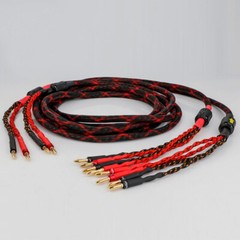 HI-END Pair Speaker Cable Bi-Wire 12 AWG HiFi Loudspeaker Single Wire