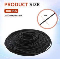 100 PCS Square Rubber Drive Belt For Cassette Player Recorder Repair Replacement