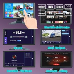 32GB 10″ Quad Monitor 360° Parking System DVR backup HD Cameras For Truck RV BUS