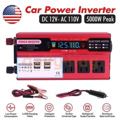 5000W Car Power Inverter DC 12V To AC 110V modified Sine Wave Solar Converter US
