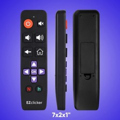 Universal Big Button Remote for Roku TVs – Easy to Use, Not for Stick/Box, Black