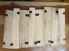low profile tilted speaker stand wood pair unfinished rustic oak