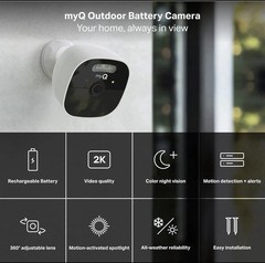 4-PACK BRAND NEW myQ Outdoor Battery Camera | 2K Camera, Color Night Vision