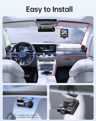 V620 4K+1080P Dual Dash Cam ADAS WiFi 6 GPS Cars Recorder Parking Mode Free 64GB