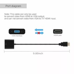LOT 1-100 HDMI Male to VGA Female Adapter Converter Cable for Video HDTV DVD PC